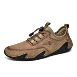 Korean Version Of The New Men's Leather Shoes In Spring Is Breathable, A Lazy Man, A Set Foot, Octopus, Fish And Beans