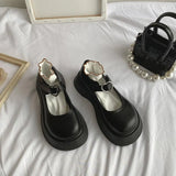 NEW high heel Mary Jane shoes cute heart buckle Lolita shoes Japanese JK uniform leather shoes retro college girls platform