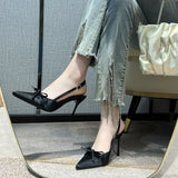 Breakj Silk And Satin Bow Bridal Bridal Design Small Master Wedding Dress High Heel Wedding Shoes Hollow Bag Head Sandals