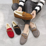Shoes Single Shoes 2023 Winter New Korean Women's Velvet Flat Casual Shoes Lazybones Pedaling Cotton