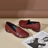 2024, Simple Temperament Low Heel Round Head Flat Shoes Women's Work Shoes Soft Skin Shallow Mouth Small Single Shoes Women's Four Seasons
