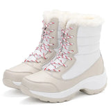 Boots for Women Winter Snow Boots Chunky Platform Waterproof Non-slip Warm Shoes Woman Boots Plus Size Casual Mid