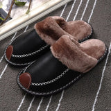 Slippers Winter Home Soft Floor Slippers For Men Female Indoor Plush Sewing Women Flat Shoes 2020 Couple Footwear