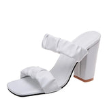 Newly Arrived 2021 Women Pumps Fashion Weave Ankle Strap Sandals Female Shoes Woman High Heels Open Toe Lady Ladies Mules