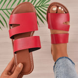 Breakj Women's Flat Slippers Female Home Slippers Round Head Breathable Cool Drag Female Womens