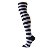 High Striped Cotton Socks Cute Stripe Printed Sock Women Over Knee Long ThighPlus Size Overknee Socks