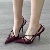 Breakj And Summer 2025 New Fashion Single Shoes Retro Pointed Women's Shoes High