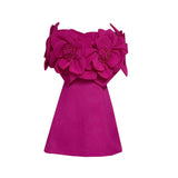 Dress Woman Spring 2025 New Temperament Elegant Sleeveless Brass Three-Dimensional Flower A-Word Dress