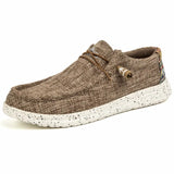 Summer New Men's Canvas Boat Shoes Outdoor Convertible Slip On Loafer Fashion Casual Flat Non-Slip Deck Shoes Big Size
