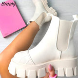 Autumn Women Shoes Fashion Women's Boots Platform Ankle Boot Motorcycle Thick Heel Boot Female Chelsea Women's Short