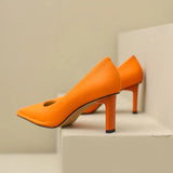 42 Simple Shoes Woman Pointed Toe Girls Dress Prom Pumps Split Leather Pump Shoes Shiny Candy