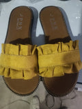 Spring And Summer New Women's Shoes Slippers Lotus Leaf Edge Leisure Beach Women's Sandals Flat-Soled