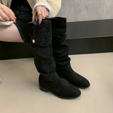 Breakj Skinny Skin Boots Kinca Color Pile Knight Boots Women 2025 New Autumn And Winter Slim High Barrel Thick And Long