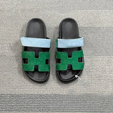 Breakj The New Summer Slippers Are Velcro Solid Color Casual