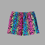 Casual Short Summer Women Jogging Sexy Leopard Gym Fitness Elastic Waist Printed Push Up