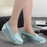 Shoes Loafers For Women 2021 Wedges Sneakers Floral Single Woman White Shoes Platform Breathable Female Vulcanized