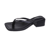 Breakj Cool Slippers Women 2025 Summer New Fashion Outside The Square Head And Anti-Slip Beach