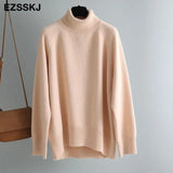 thick big Autumn Winter o-neck oversize Sweater Pullover Women warm chic female loose cashmere Basic wool Sweaters