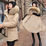 2021 New Cotton Thicken Warm Winter Jacket Coat Women Casual Parka Winter Clothes Fur Lining Hooded Parka Mujer