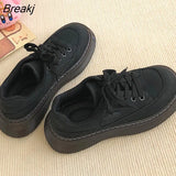Women Chunky Sneakers Spring Retro Martens Boots Shoes Women Lace-up Thick Bottom Suit Zapatos Chaussure Femme Tenis