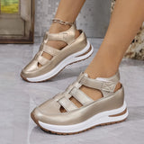 Breakj New Women's Thick Soles High Sandals Large-Size Hollow Round Head In High Sports