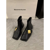 Breakj British Style Martens Women's Shoes 2024 New Spring And Autumn Winter Vintage French Short Boots