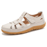 Breakj Size 35-44 Summer Handmade Retro Sandals Soft-Soled Mom Shoes Magic Stick Casual Women's Shoes Beach