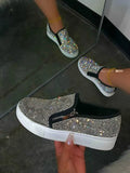 Station Autumn And Winter 2024 Fashion Diamond Zipper Large Size Thick-Soled Love Shoes