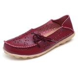 Ballet Flats Genuine Leather Shoes Woman Slip On Loafers Flats Soft Oxford Shoes Casual Sapato Feminino Plus Size
