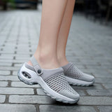 Mesh Shoes Summer Sandals Heighten Air Cushion Soft Walking Sandals Sports Slippers Comfortable Breathable Flats