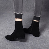 Boots Women 2023 Autumn And Winter New Black Sheepskin Flat-Soled Short Boots With Simple Temperament And Low