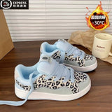 Breakj Leopard Print Fashion New Women's Shoes Board Shoes Small White Shoes Fairy Tale Wind Simple Thick Sole Close Skin Heighten Hot