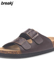 2023 New Summer Beach Cork Slippers Casual Double Buckle Non-slip Clogs Slides Women Slip on Flip Flop