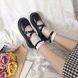 sweet lolita shoes women heels cute shoes korean harajuku vintage shoes Girl Women Low Heels Pumps Maid Shoes
