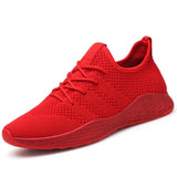 Men Sneakers Male Shoes Adult Red Black Gray High Quality Breathable Non-slip Soft Mesh Men Shoes Summer Size