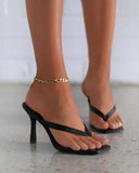 New High-heeled Shoes Heel Large Square Head Solid Color Pinch Toe Women's Shoes High Heel Women's Sandals Shoe for