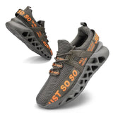 Sneakers Casual Lace-up Breathable Couple Tenis Shoes Fashion Mesh Hard-wearing Blade Running Shoes for Men Plus Size