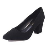 Heels Women Pumps Sexy Nightclub Wedding casual shoes Pointed Toe Parties Dress Slip-on Summer Flock Shallow Square