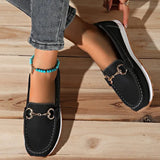 Breakj Bean Single Shoes Women's 2025 Autumn New Retro Large-Size Casual Shoes Retro Buffal