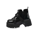 Breakj Version Of The Thick Background To Increase The High Martin Boots Women 2025 Spring And Autumn Locomotive Belt Buckle Hottie Short Boots Fashion