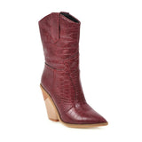 Breakj Ankle Boots Fish Scale Pointed