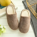 Soft Plush Cotton Couples Slippers Unisex Anti-slip Indoor House Shoes Women's Flip flops Home Slippers Autumn Winter