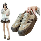 Breakj 2025 Spring Small White Shoes New Korean Ins Female Students Heighten Platform Sports Board Shoes Casual