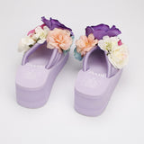 Women Slippers Bohemia Shoes Comfortable Soft Slippers High Quality Cool Beach Vacation Elastic Handmade flowers