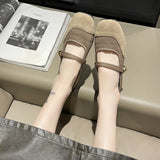 Breakj And Autumn 2025 New Fashion Cloth Splicing Side Light Mouth Comfortable Flat Single Shoes Casual Fashion Women's