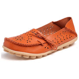 Ballet Flats Genuine Leather Shoes Woman Slip On Loafers Flats Soft Oxford Shoes Casual Sapato Feminino Plus Size