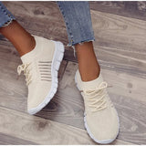 Mesh Sneakers Lace Up Flat Vulcanized Breathable Ladies Shoes Comfortable Walking Casual Summer Spring Female Fashion
