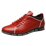 Fashion Solid Leather Business Sport Flat Round Toe Casual Shoes men's casual shoes fashion summer casual shoes men
