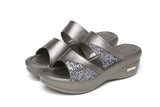 Women Wear Fashion New Thick-Soled Loose Cake Slopes And Women Good Fish Mouth Cool Slippers Mother