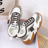 Breakj Women's Shoes With Thick-Bottomed Old Dad Shoes 2025 Summer New Fashion Lace-Up Single Shoes For Students Casual Sports